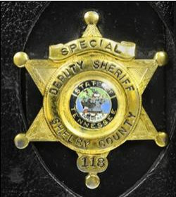 Elvis' first Shelby County badge