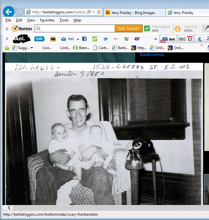 Jerry Presley's father with Jerry and Terry in 1950