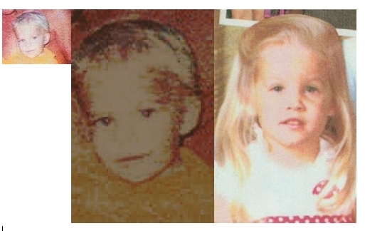 Benjamin and Lisa at age 2 collage