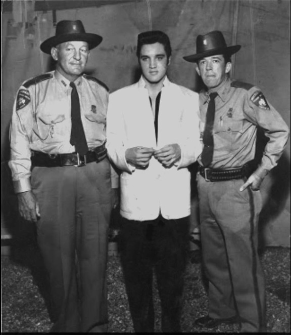 Elvis with law enforcement friends